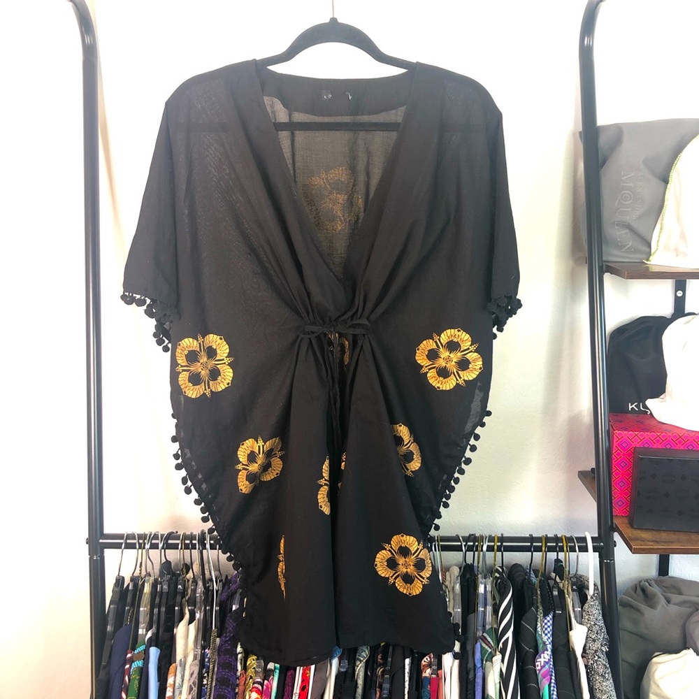 Moda International Pom Pom Swim Coverup